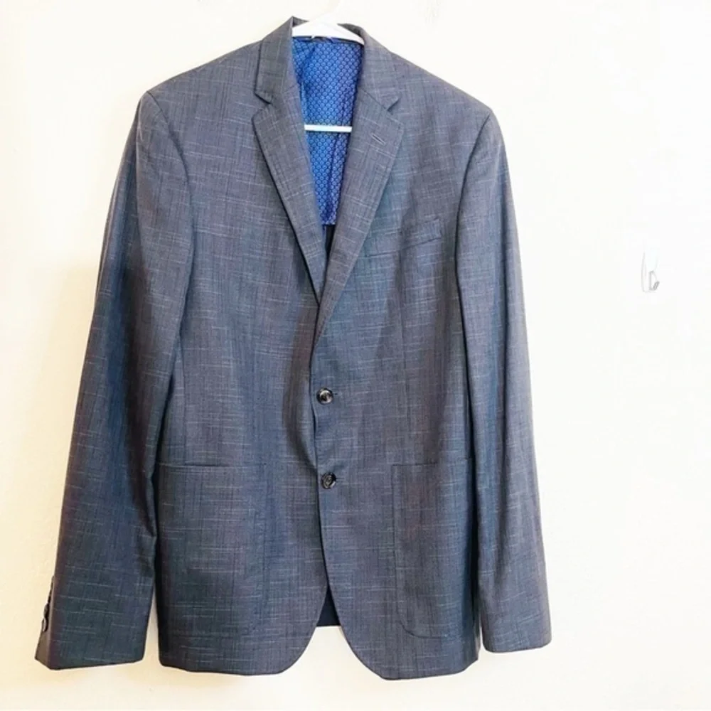 Ted Baker London Endurance Wool/Silk Blend Kyle Trim Fit Sport Coat 38R Gray